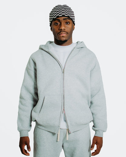 BLANQ 01 Zipper Hoodie - Gray