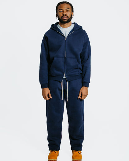 BLANQ 01 Zipper Hoodie - Blue